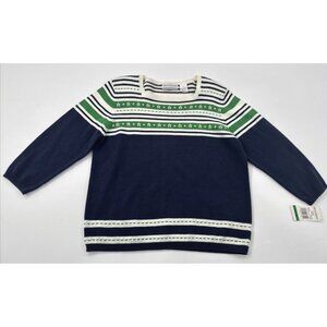 VintageY2K  Alfred Dunner Sweater Womens Large Petite blue Beaded Coastal NEW
